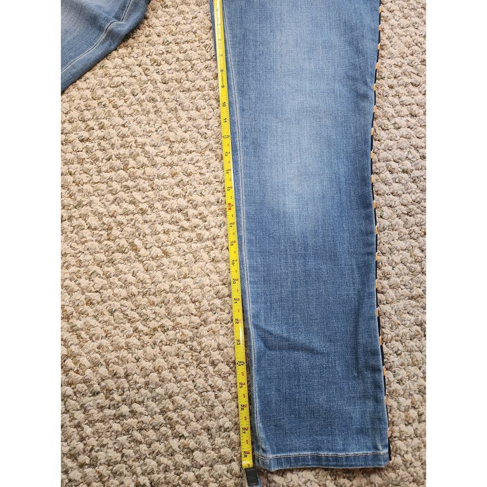 Tommy Hilfiger Womens Size 2 Boyfriend Denim Blue Jeans With Side Stripes Y2K - Picture 9 of 10